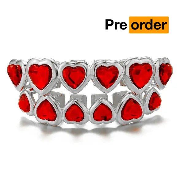 RICH RED HEART GRILLZ(Special Order•High Quality)