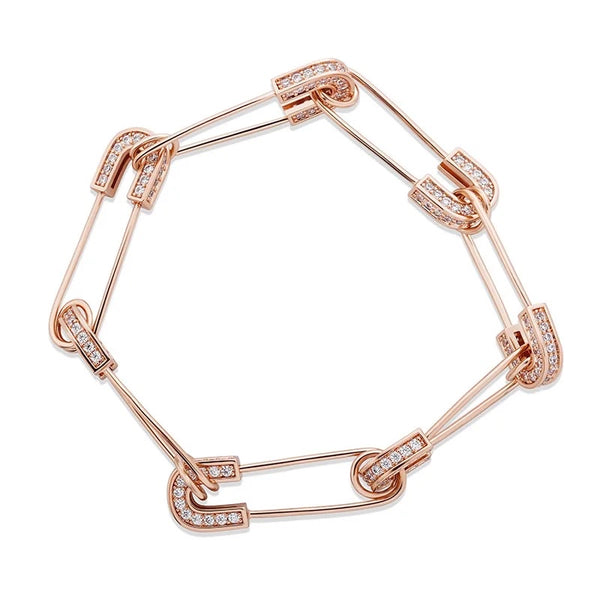 RICH PAPERCLIP BRACELET (Gold Plated)