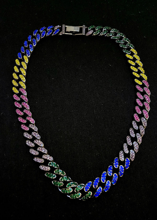 RICH RAINBOW CUBAN CHAIN 12mm (Bakır)