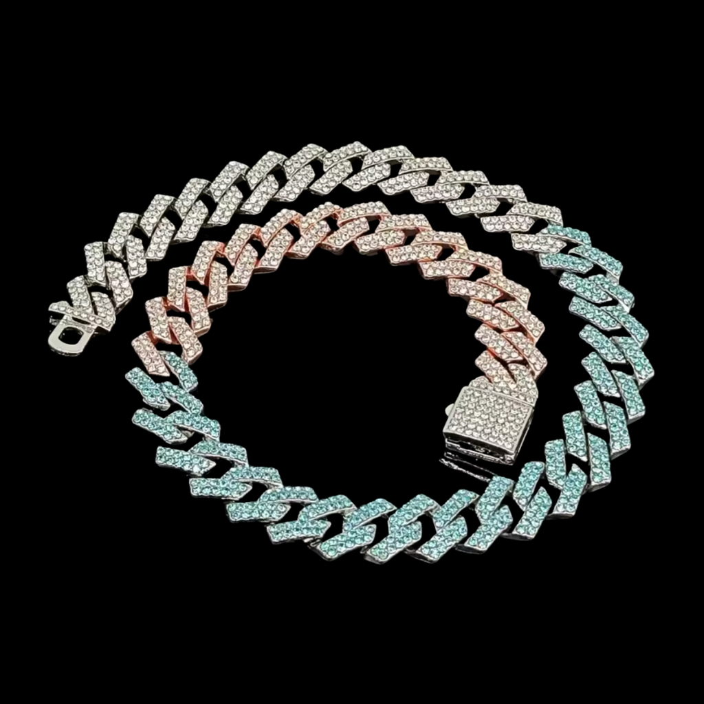 RICH TRIPLE DIAMOND MIAMI CHAIN 14mm (Ön Sipariş)