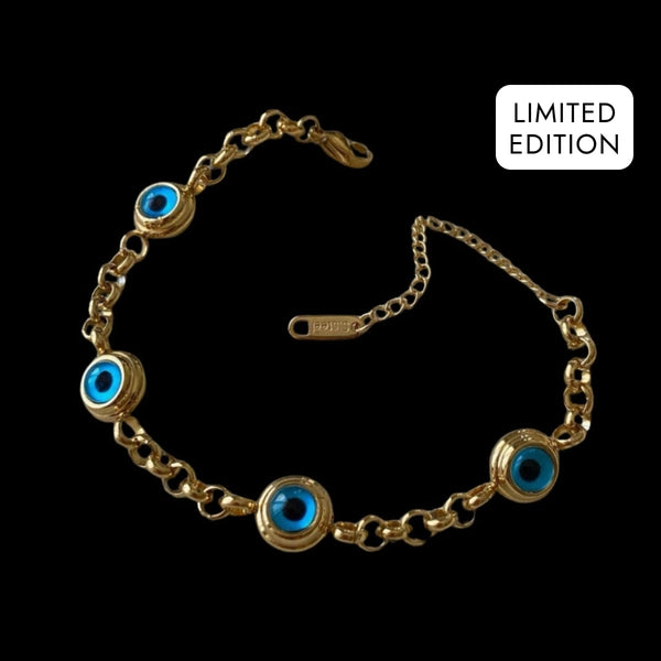 RICH EVIL EYE GOLD BRACELET (Paslanmaz Çelik)