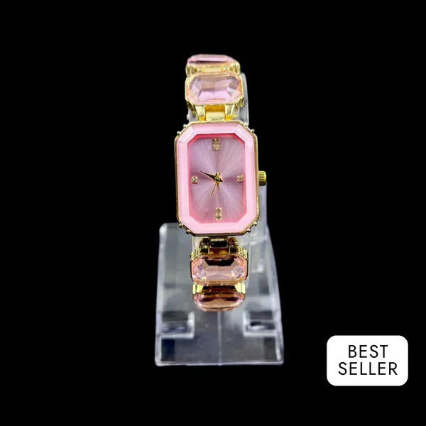 RICH CARAT PINK GOLD DIAMOND WATCH