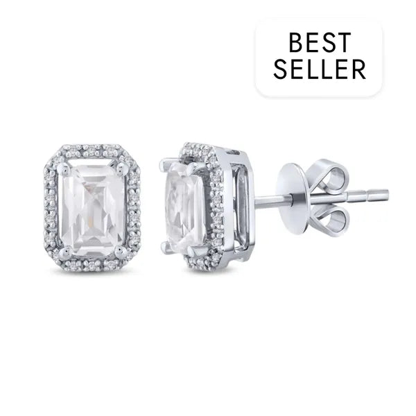 RICH BAGUETTE DIAMOND EARRING (8K REAL GOLD)