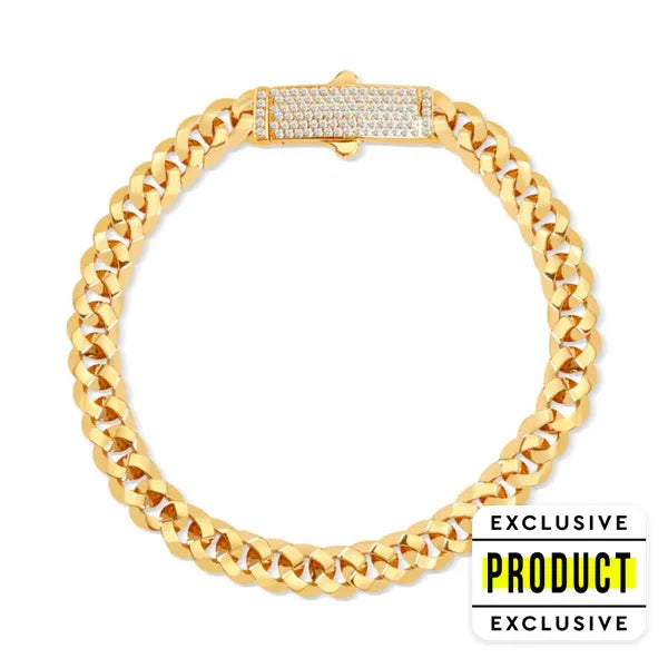 RICH GOLD MIAMI BRACELET 14K REAL GOLD & REAL DIAMOND