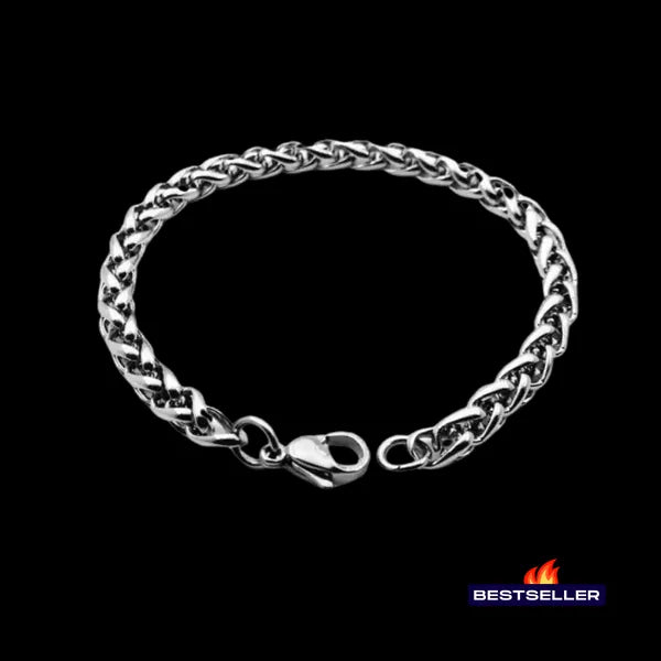 RICH CURB SILVER BİLEKLİK