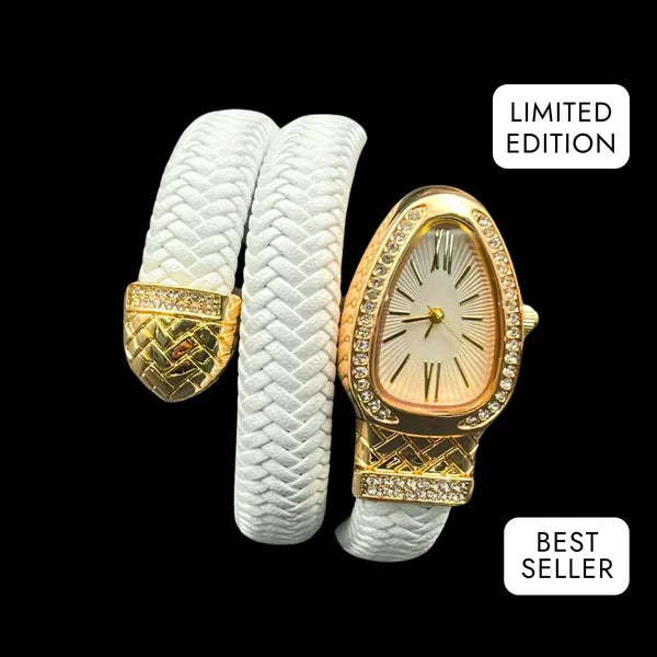 RICH WHITE GOLD SNAKE DIAMOND WATCH