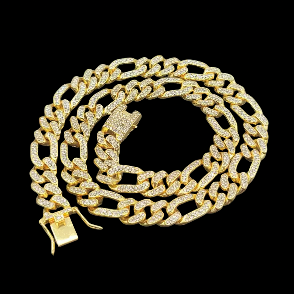 RICH FIGARO GOLD CUBAN CHAIN 12mm (Ön Sipariş)