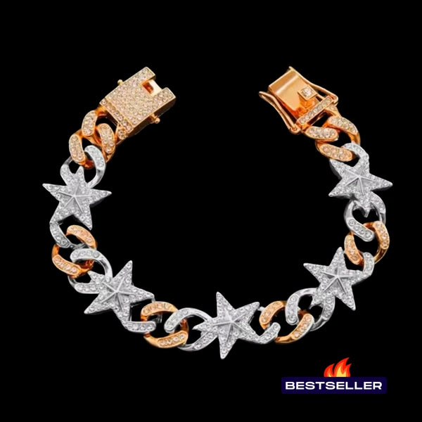 RICH STAR DIAMOND CUBAN BRACELET (Ön Sipariş)