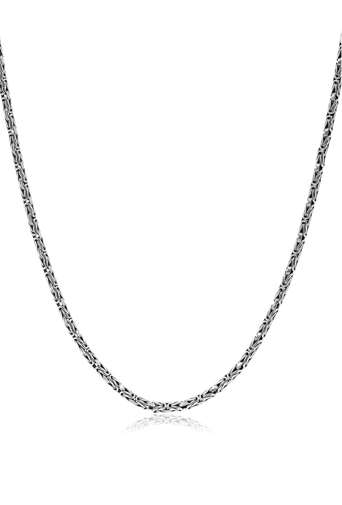 RICH 925k SILVER KING CHAIN 3mm (925K REAL SILVER)