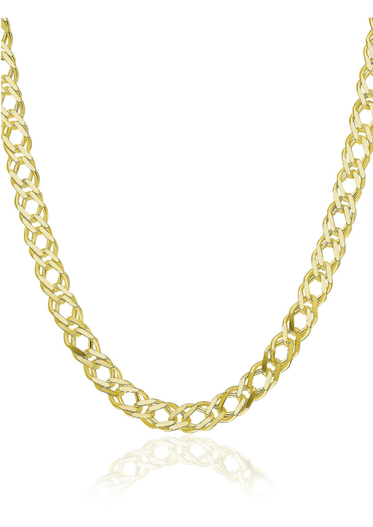 RICH 925k CLASS CHAIN GOLD 6mm (925K REAL SILVER)