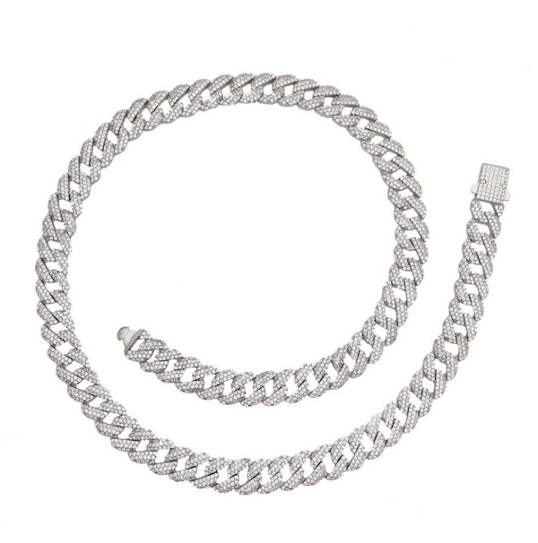 RICH 925k SILVER CUBAN CHAIN 12mm (Gerçek Gümüş) - Richie Rich Design