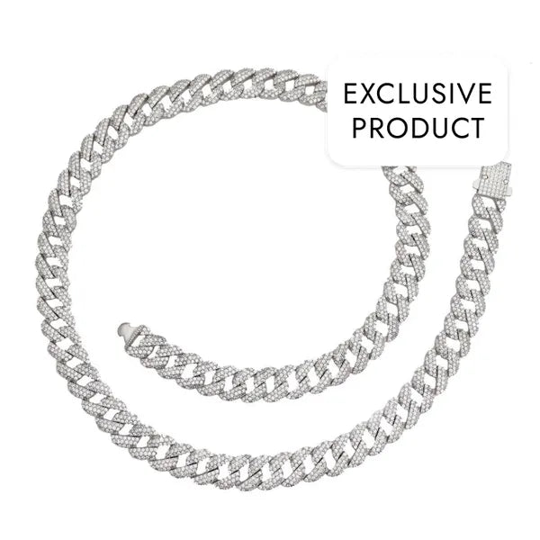 RICH 925k SILVER CUBAN CHAIN 8mm (Gerçek Gümüş) - Richie Rich Design