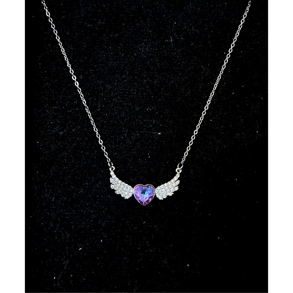 RICH ANGEL WINGS HEART DIAMOND KOLYE - Richie Rich Design