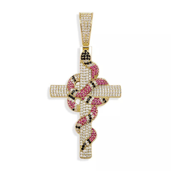 RICH CROSS SNAKE (Gold Plated)